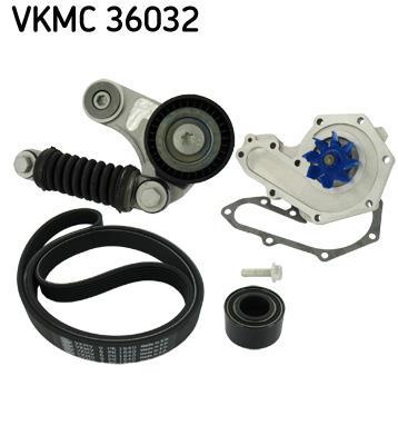 Bomba de agua + kit de correa poli V (Bomba de agua +  kit correas de accesorios) SKF ref. VKMC 36032